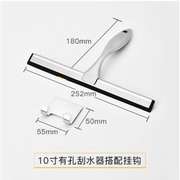 thumbnail for Stainless Steel Silicone Wiper Toilet Wipe Glass Bathroom Cleaning Scratch Clean Glass Window Scraper Wiper
