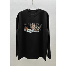 thumbnail for Cross-border trendy brand Maion Mara MM6 round neck long-sleeved T-shirt base for men and women in the same spot to ship pure cotton