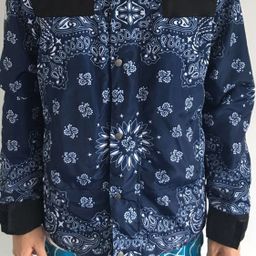 thumbnail for Foreign trade cross-border high-end quality TN1996 Beijing warp jacket map black warrior cashew flower green soldier white soldier jacket