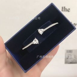 thumbnail for Novo produto Shijia romântico, amor, coração aberto, pulseira doce e charmosa pulseira de amor em forma de coração duplo