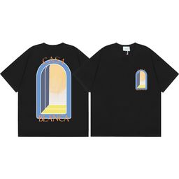 thumbnail for Cross-border 2024 Spring/Summer New Casablanca Casablanca LOGO Print Men's and Women's Loose Short Sleeve T-Shirts