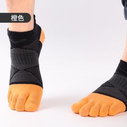 thumbnail for Sports Five-Toe Socks Short-Tube Men&#039;s and Women&#039;s Outdoor Professional Running Fitness Split-Toe Socks Cross-Border Cotton Five-Toe Socks