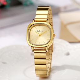 thumbnail for Novo estilo elegante pulseira de aço pequeno quadrado relógio feminino nicho ins estilo simples elegante estilo coreano relógio de quartzo
