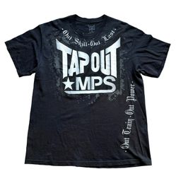 thumbnail for Cross-border Gothic T-shirt European and American Retro Style TAPOUT MPS Pattern T-shirt Men's Y2K Black T-shirt