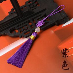 thumbnail for 6cm small Chinese knot ancient style small tassel bookmark tassel pendant jewelry accessories factory wholesale sachet hanging ear