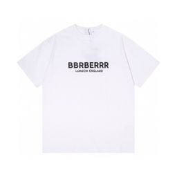 thumbnail for B correct version cross-border foreign trade trendy brand BBR letter print short-sleeved T-shirt BUR war horse men's and women's short-sleeved base shirt