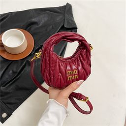 thumbnail for Mini Pleated Cloud Bag Women&#039s New Trendy 2025 Fashion Single Shoulder Crossbody Bag Compact Satchel Crescent Dumpling Bag