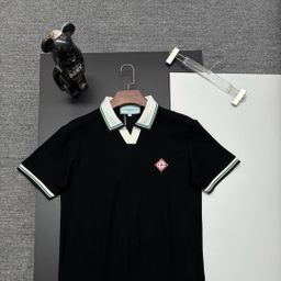 thumbnail for 原单欧美潮牌短袖ins棉夏季新款男士绣花T恤潮流男女百搭开领体恤