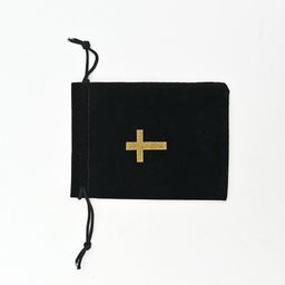 thumbnail for Black Flannel Bag Jewelry Gift Gift Storage Bag Cross Jewelry Jewelry Drawstring Drawstring Bag Packaging Bag