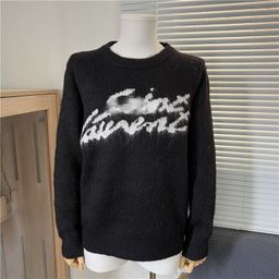 thumbnail for European Trendy Brand Ys Autumn and Winter New Mohair Crew Neck Sweater Unisex High Version Wool Cross-Border in Stock