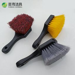thumbnail for Soft brush wire tire brush car beauty cleaning tools car wash supplies car wash short handle wheel brush foot pad brush wholesale