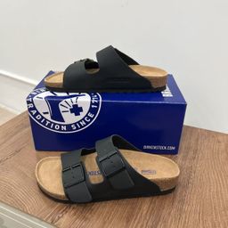 thumbnail for Wholesale Boken German imported genuine cowhide classic cork double-buckle slippers for men and women, one-foot slippers