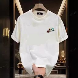 thumbnail for 2025 primavera e verão novas camisetas de casal transfronteiriças de manga curta tendência design especial de nicho camisetas de meia manga para homens.