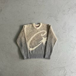 thumbnail for DRILL style American street hip hop embroidered letter stand collar zipper cardigan knit sweater men's fashion brand jacket