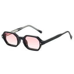 thumbnail for 2026 propionic acid new sunglasses European and American polygonal small frame sunglasses high-grade cupronickel pins outdoor UV protection