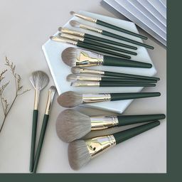thumbnail for 仓州新款绿云14支化妆刷套装全套柔软眼部刷脸部刷化妆工具化妆刷