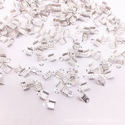 thumbnail for 200 three-wire clips, feather clips, DIY accessories, handmade accessories, connectors, leather cord tail clips