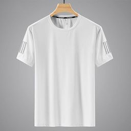 thumbnail for [Private Exclusive] Summer Ice Silk T-shirt Men's Crewneck Quick-drying Clothes Short-sleeved Thin Breathable Half-sleeved plus size Top