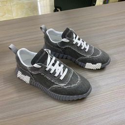 thumbnail for European Spring and Autumn Men's Low-Heeled Non-Slip Wear-Resistant Denim Lace-Up Beggar's Wear Sports and Leisure Couple Men's Shoes