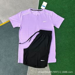 thumbnail for Wholesale new sports foreign trade suits fitness running sets quick drying breathable loose casual short sleeve shorts men's clothing