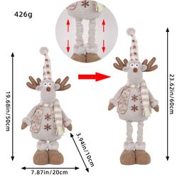 thumbnail for Muñeco de Nieve Navideño Elástico al por Mayor del Fabricante, Nuevo Muñeco de Reno Tejido, Decoración Navideña para Ventanas, Adornos