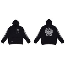 thumbnail for 24ss new high quality Chrome Hearts horseshoe cross hooded zipper sweater factory wholesale