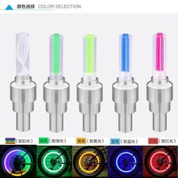 thumbnail for Bicycle Valve Light, Car, Motorcycle, Electric Vehicle, Mountain Bike Valve, Colorful Hot Wheels Equipment Accessories