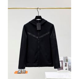 thumbnail for 2024 Spring and Autumn Casual Sports Cotton Air Layer Hooded Zipper Cardigan Men&#039;s Jacket 490 Coat