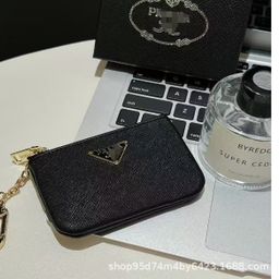 thumbnail for Bolsa de armazenamento, porta-moedas, bolsa com zíper, bolsa de batom, carteira delicada de pele macia Pral, fabricante de marca moderna, porta-cartões de vendas diretas no local