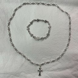 thumbnail for Ken Bean Bracelet suit Necklace Wholesale Women's Horseshoe Buckle Chain Cuban Chain Unisex Hip Hop Jewelry