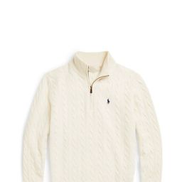 thumbnail for Rl Ralph Lauren Qr Code Export Rl Classic Retro Cable Knit Half-Zip Collar Knit Sweater Thin Style