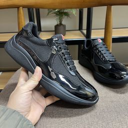 thumbnail for P Brand European Men's Shoes, Patent Leather Mesh Breathable Shoes, Fashionable Colorful Personalized Casual Versatile Men's Sneakers