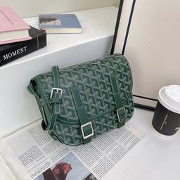 thumbnail for New Goyard Goya Dog Tooth Messenger Bag One Shoulder Handheld Crossbody Women's Bag Printed Classic Small Square Bag Saddle Bag