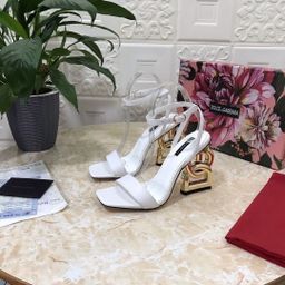 thumbnail for European Station DG Casual Leather Shoes Silver Sea Cucumber Cowhide Women's Shoes Slippers Explosive Sandals High Heel Comfortable