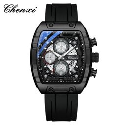 thumbnail for Dawn watch men&#039;s watch multi-function watch silicone strap sports wind waterproof six-pin calendar quartz watch wholesale