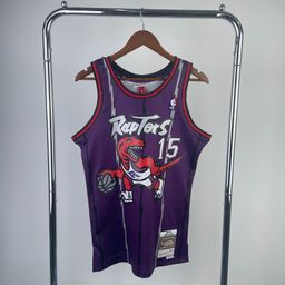 thumbnail for NBA Jersey Raptors Retro No. 1 McGrady No. 15 Carter No. 4 Barnes Dan 9 Barrett 43 Silkham