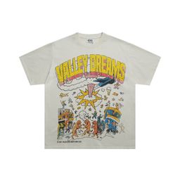 thumbnail for 美式复古ValeForever水洗做旧烫钻纯棉短袖高街头潮牌明星T恤透气