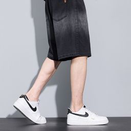 thumbnail for Men&#039;s Summer Thin Denim Shorts Tencel Lyocell Ice Silk Breathable Cool Youth Trendy Brand Five-Point Pants New Style