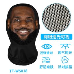 thumbnail for Europe and the United States cross-border special for new portrait 3D digital printing spoof face scarf multi-functional outdoor mask hip-hop scarf