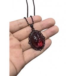 thumbnail for Foreign trade vintage gothic style glass heart pendant necklace halloween gift factory direct sales.0