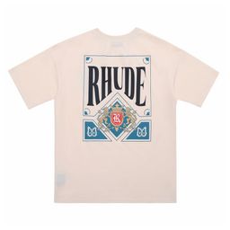 thumbnail for Long-Term Cross-Border Sales of High-End Rhude Short-Sleeve Sets, American Retro Marlboro High Street Casual Loose-Fitting Couple's Wear