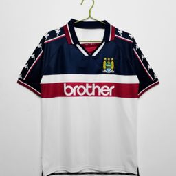 thumbnail for Popular Retro Manchester City Short-Sleeved Sports Casual Jersey Football Uniform Man City Football Jersey