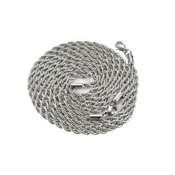 thumbnail for European and American hip hop chain titanium steel accessories necklace stainless steel twist chain 3mm5mm multi-size stainless steel chain