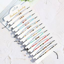 thumbnail for Foreign trade source: natural agate, rice beads, friendship bracelets, hand-woven lucky bracelets, good friends, party hand ornaments, new