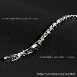 thumbnail for 跨境新品施家MatrixTennis手链女单排满钻采用施华洛元素水晶手饰
