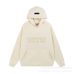 thumbnail for ESSENTIALS Season 8 flocking letter sports sweater sweatpants suit FOG men and women loose casual suit
