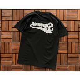 thumbnail for Camiseta de manga curta Supreme letter print BOX versão alta para homens e mulheres, estilo street solto, atacado 260G