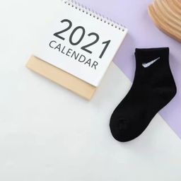 thumbnail for Nk Children's Socks for Ages 1-12, Mid-High Tube Sports Casual Versatile Breathable Sweat-Absorbing Cotton Socks, Big Brand Trefoil Trendy Socks