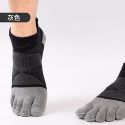 thumbnail for Sports Five-Toe Socks Short-Tube Men&#039;s and Women&#039;s Outdoor Professional Running Fitness Split-Toe Socks Cross-Border Cotton Five-Toe Socks