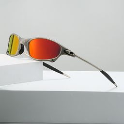 thumbnail for XMETAL JULIET X Metal Juliet Silver-framed Cycling Glasses Coated Polarized Sunglasses can be concave shaped